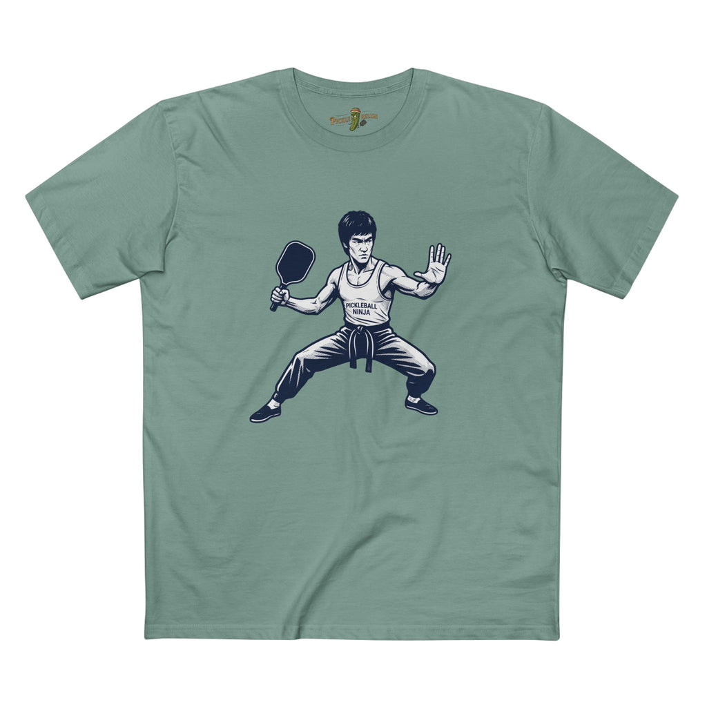 Bruce Lee Pickleball Ninja Mens T-Shirt
