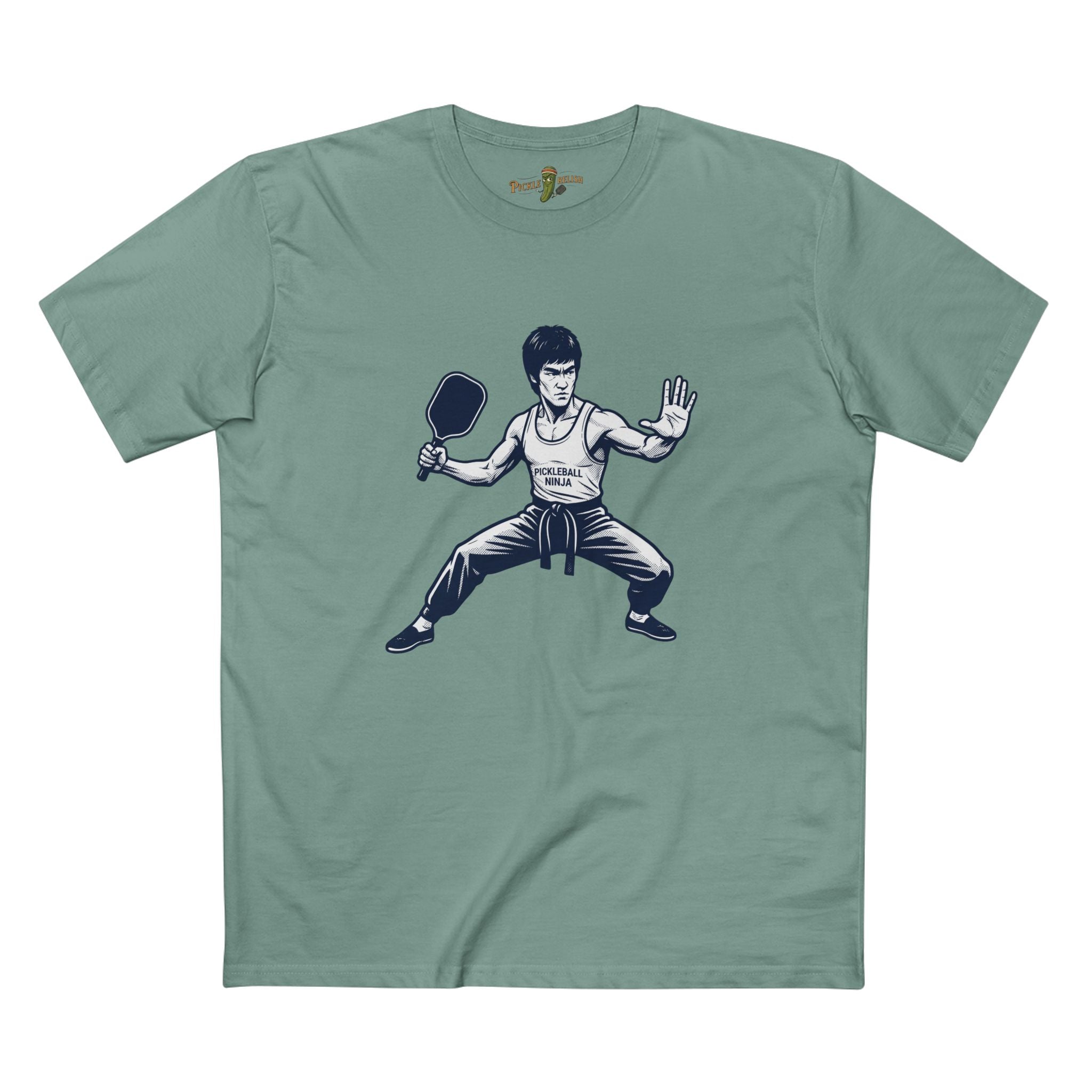 Bruce Lee Pickleball Ninja Mens T-Shirt