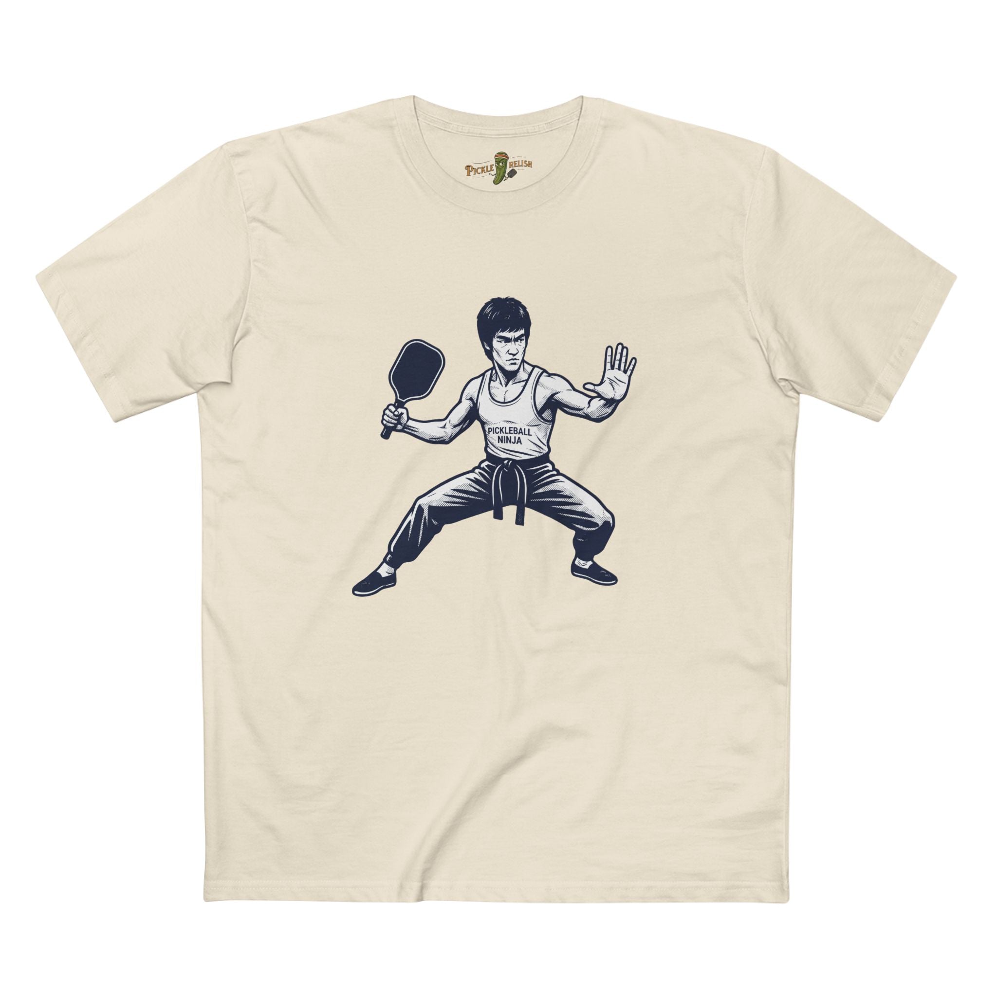 Bruce Lee Pickleball Ninja Mens T-Shirt