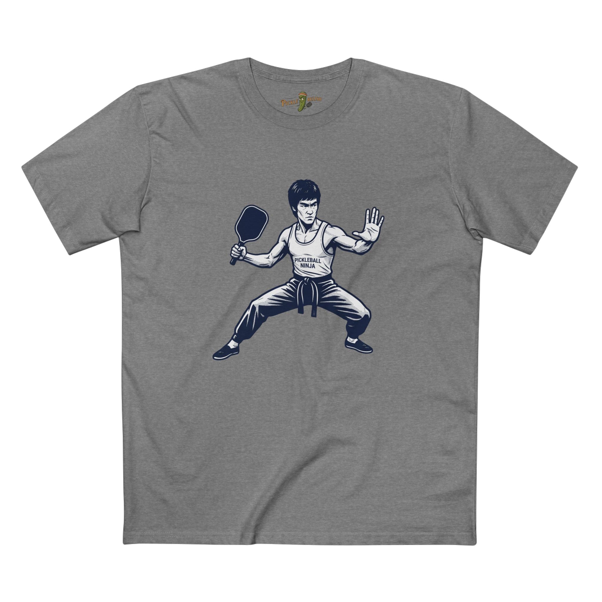 Bruce Lee Pickleball Ninja Mens T-Shirt
