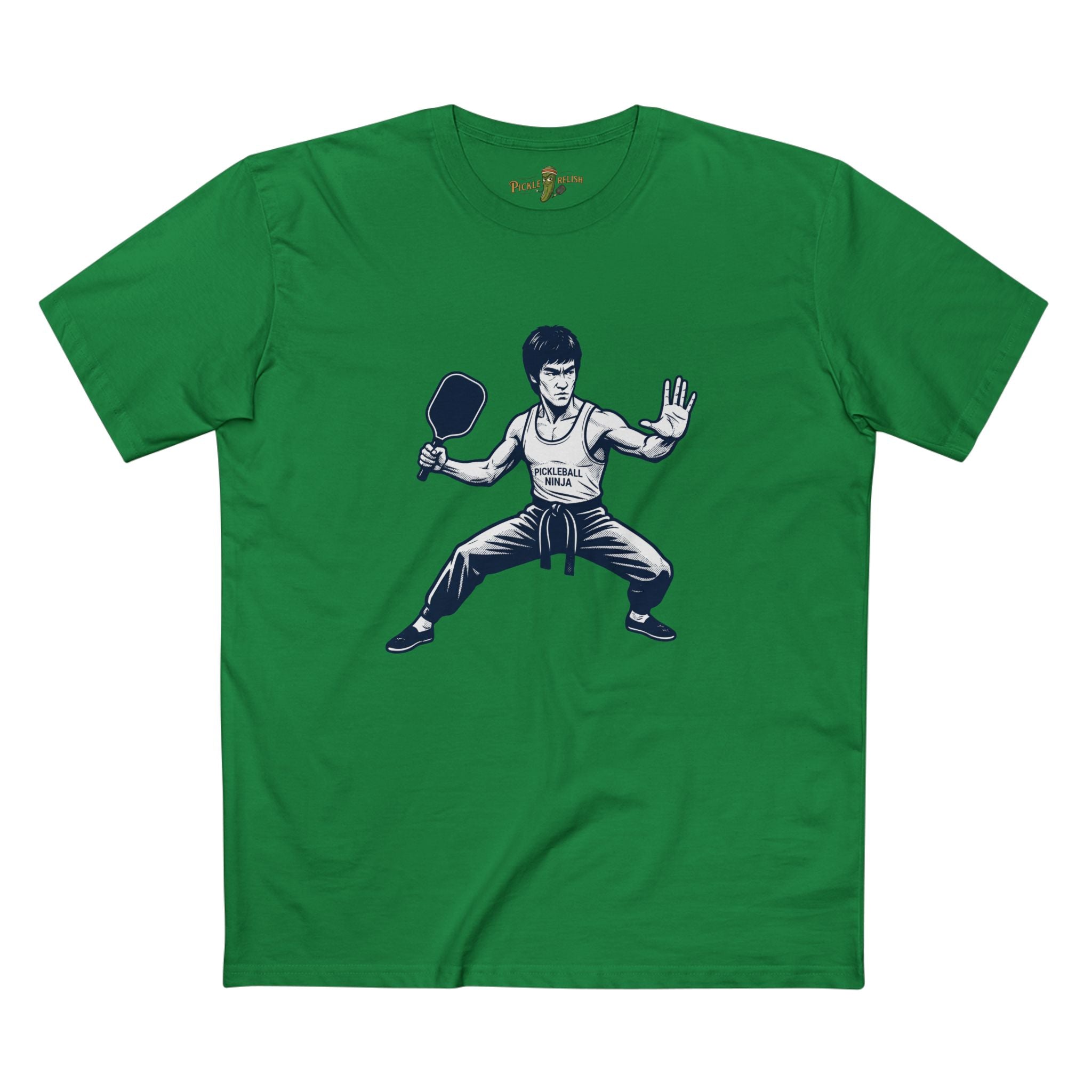 Bruce Lee Pickleball Ninja Mens T-Shirt