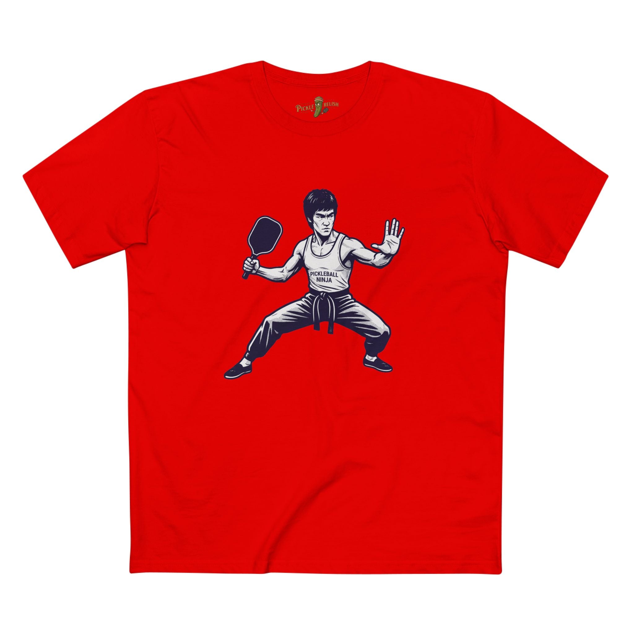 Bruce Lee Pickleball Ninja Mens T-Shirt