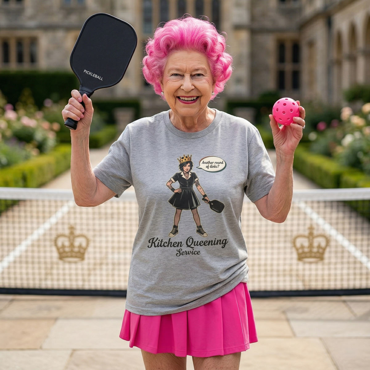 Kitchen Queening Service "Another Round of Dinks" Womens T-Shirt