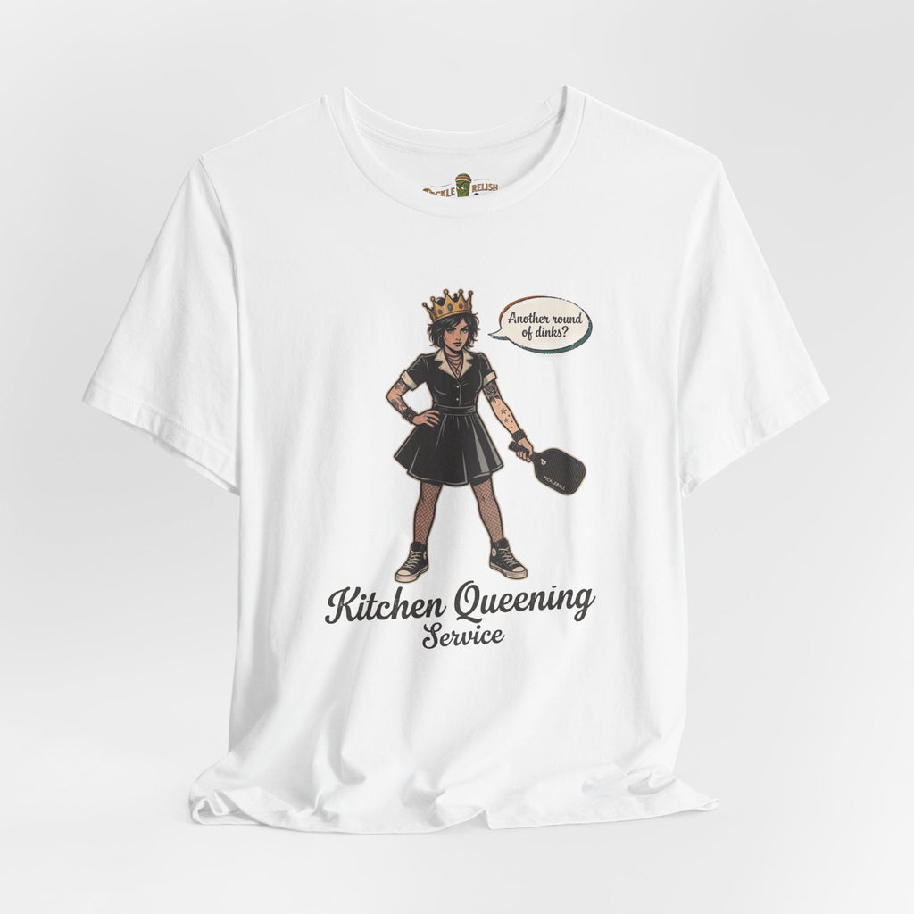 Kitchen Queening Service "Another Round of Dinks" Womens T-Shirt