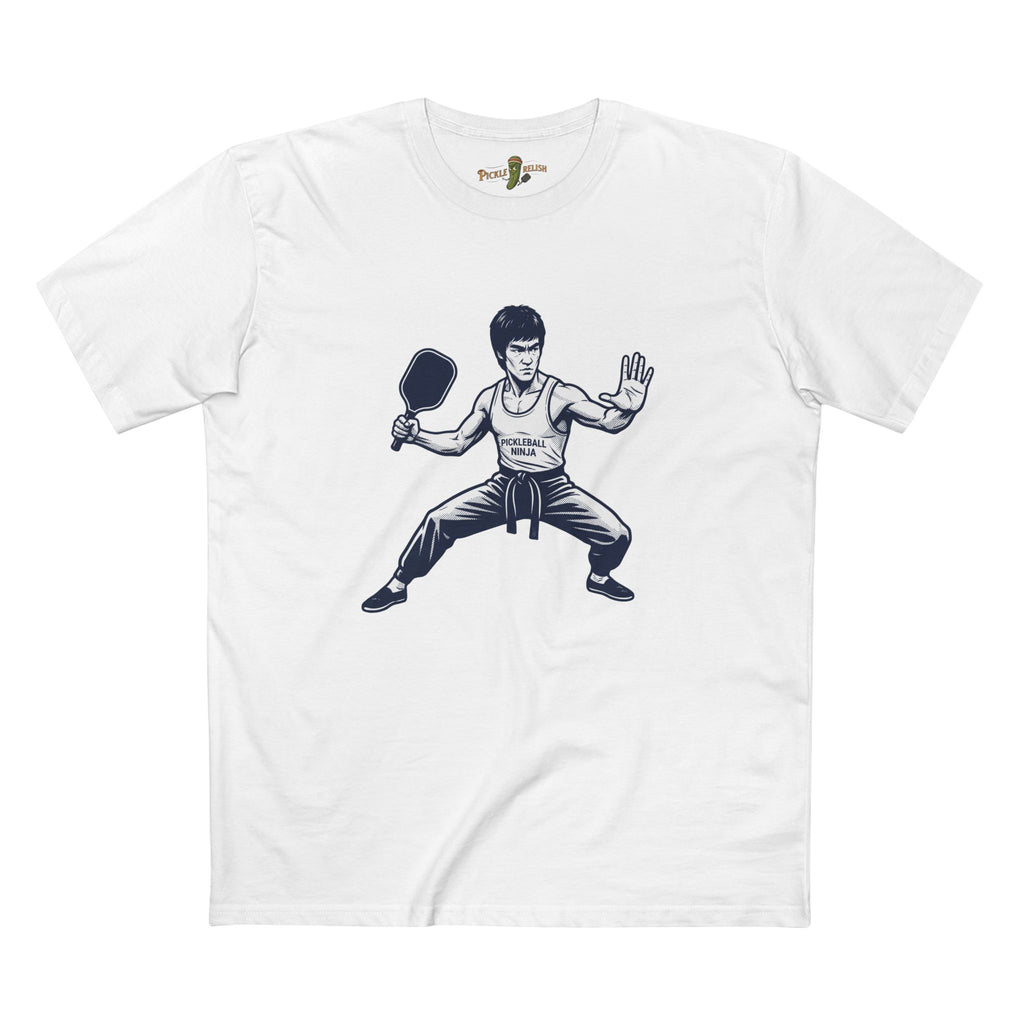 Bruce Lee Pickleball Ninja Mens T-Shirt