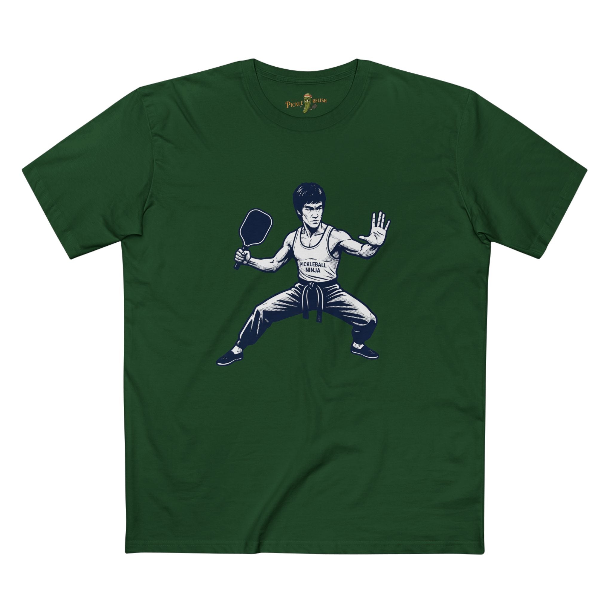 Bruce Lee Pickleball Ninja Mens T-Shirt