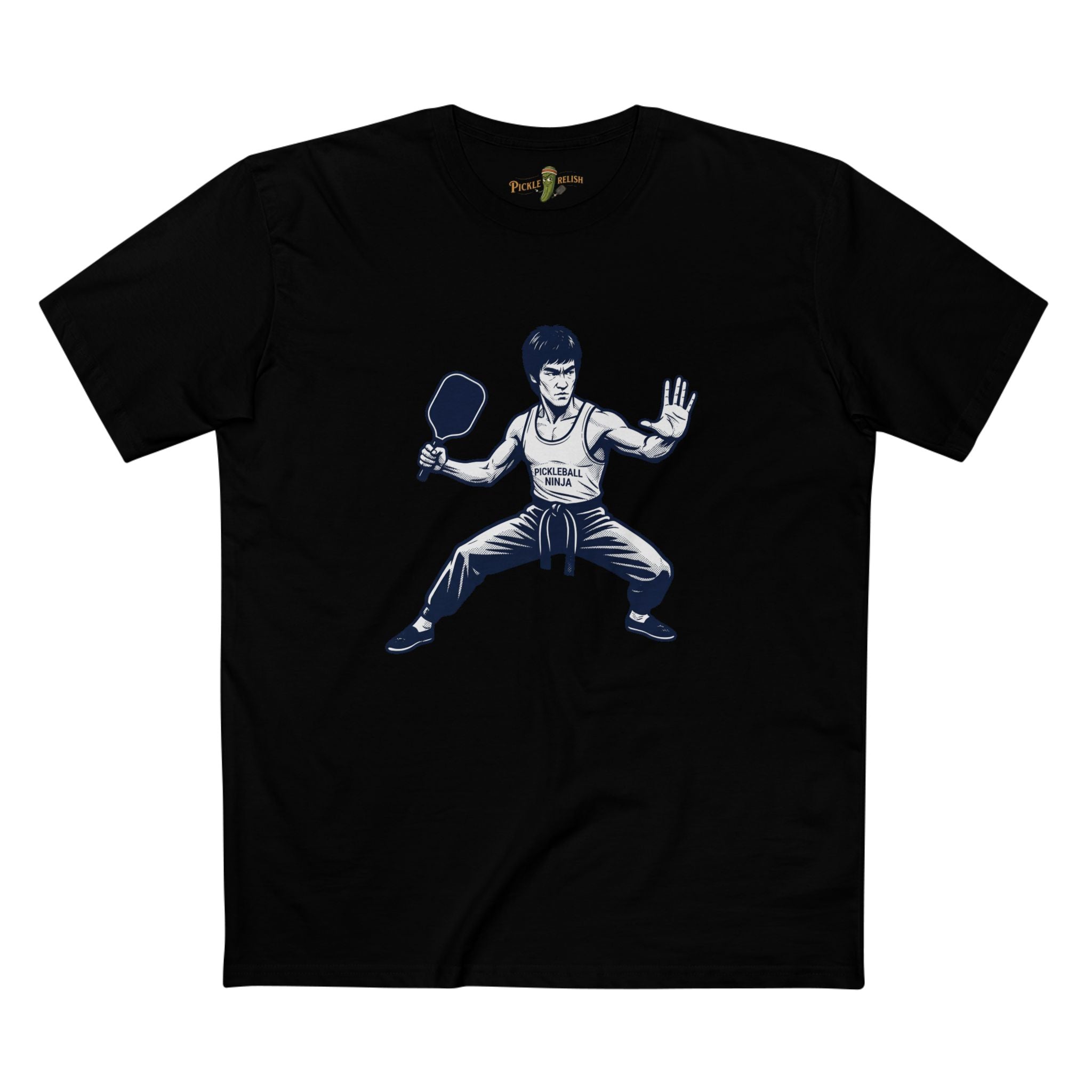 Bruce Lee Pickleball Ninja Mens T-Shirt